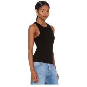 Citizens Of Humanity Revolve Isabel Rib Tank Black Size S